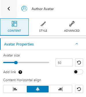 Author Avatar block - content editing