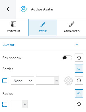 Author avatar block - styling