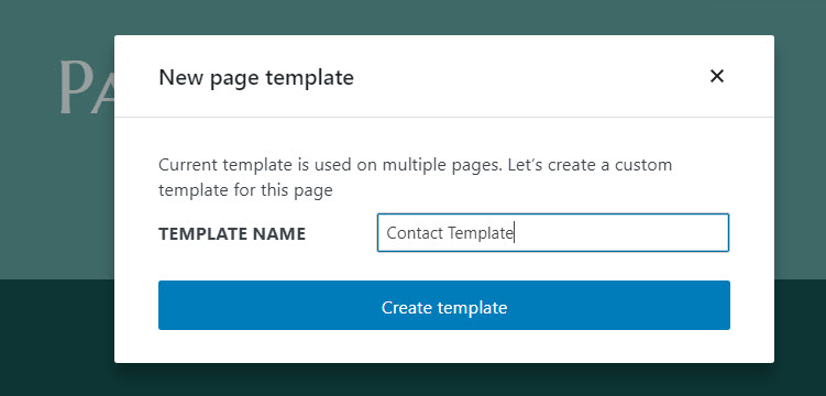 Naming the header template