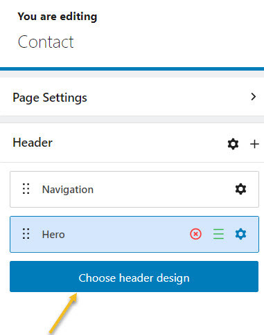 Select Choose Header Design