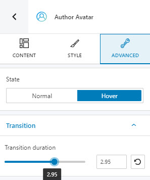 Transition duration