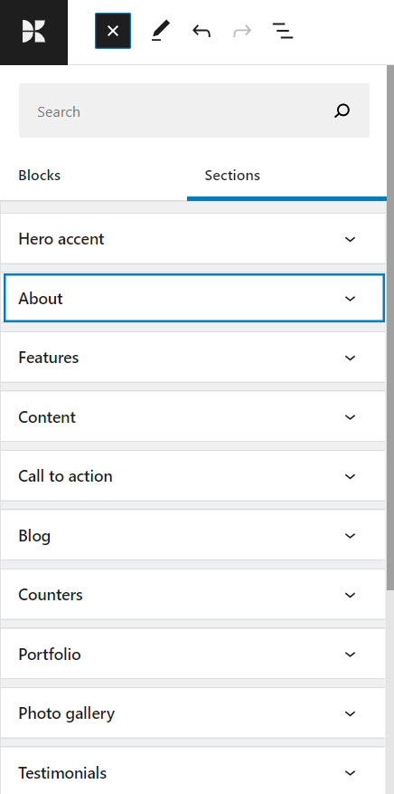 Types of sections