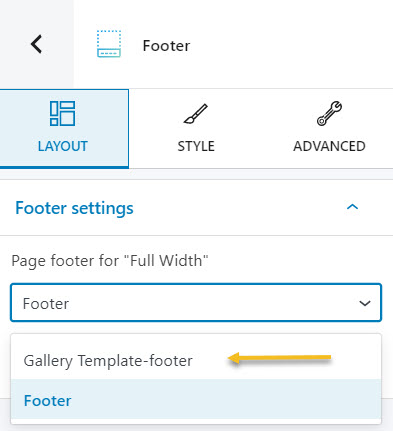 assign a footer to a page