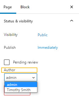 change the page author