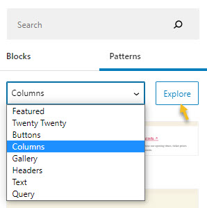 Explore Gutenberg patterns