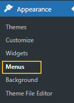 Go to menus in the dashboard