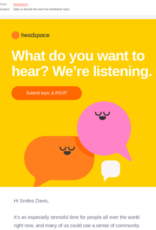 Headspace mail