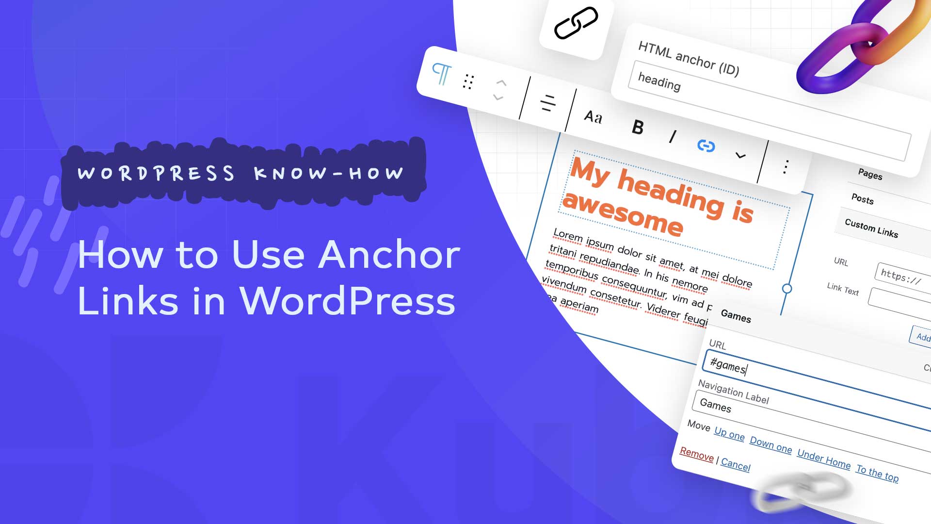 WordPress anchor links