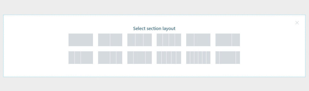 Choose the number of columns for the section