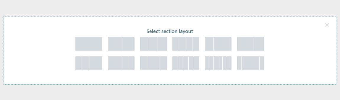 Choose the number of columns for the section