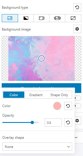 Color background overlay with opacity