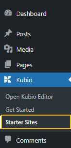 Go to Kubio starter sites