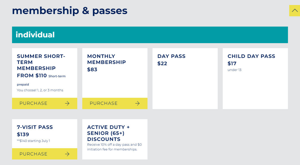 Memberships and passes