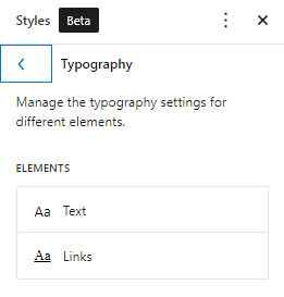 WordPress typography customization inside the Block Editor