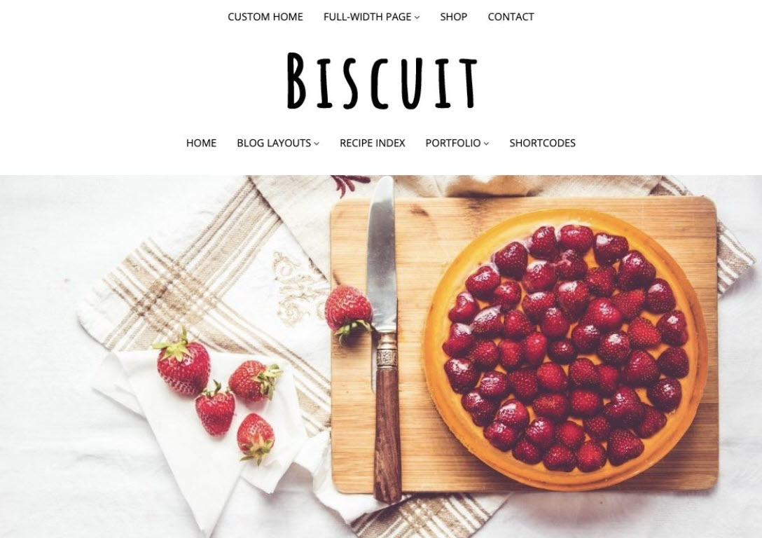 Biscuit WordPress food theme