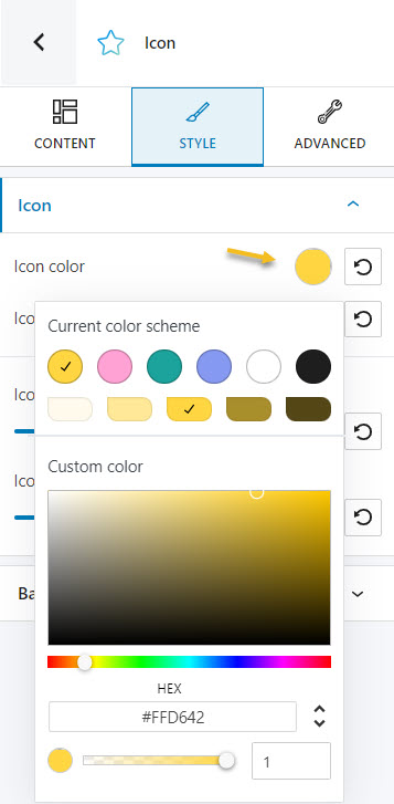 Color options