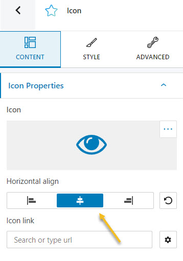Icon alignment