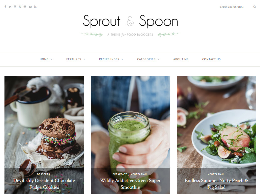Sprout & Spoon WordPress food theme