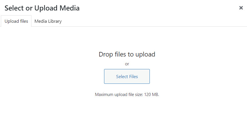 Upload a file to the media library