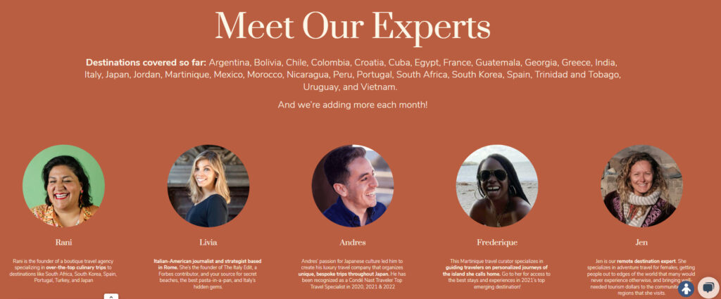 Meet the travel experts