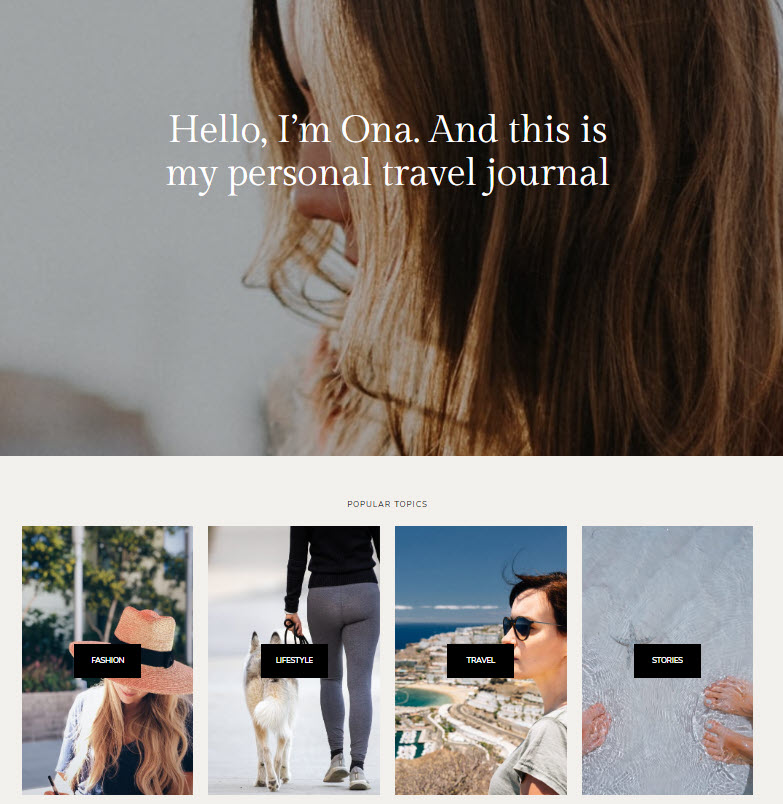 Ona minimal WordPress theme