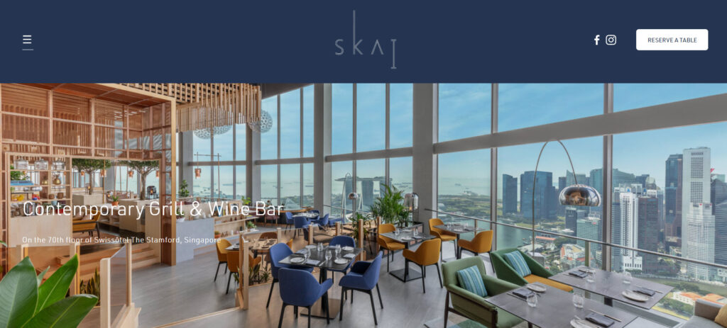 SKAI restaurant in Singapore