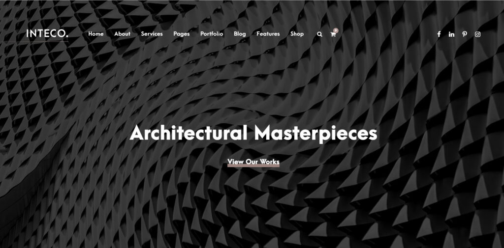 inteco architecture wordpress theme