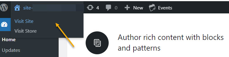 wordpress visit site 