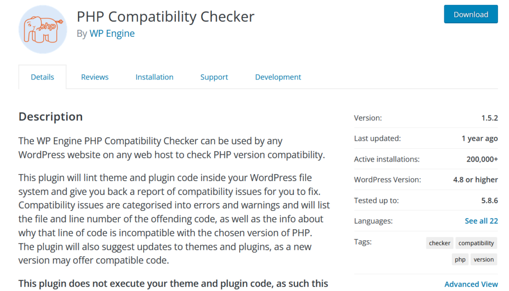 php compatibility checker wordpress