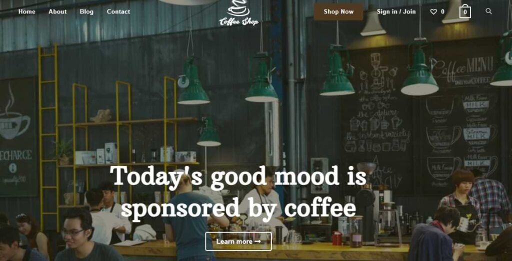 Coffee Shop theme by OceanWP