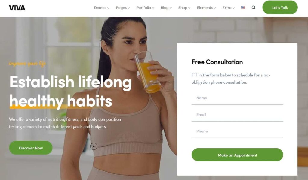 Viva is a great theme for promoting healthy habits