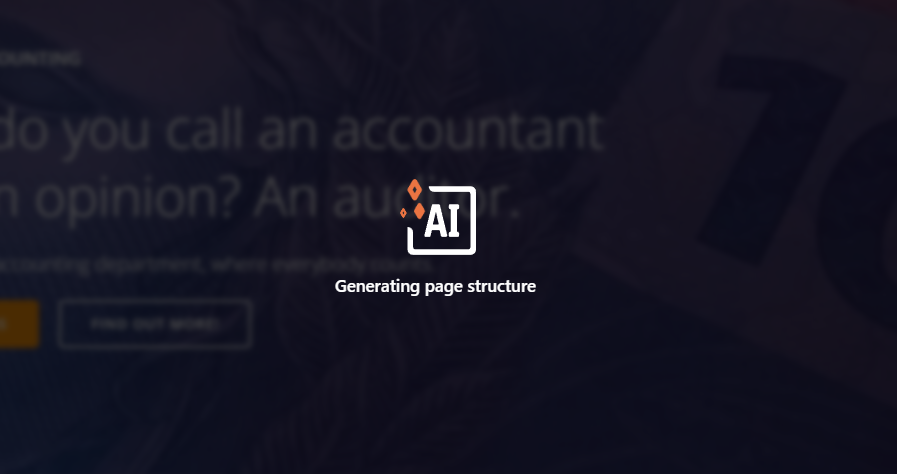 Generate new pages with AI 