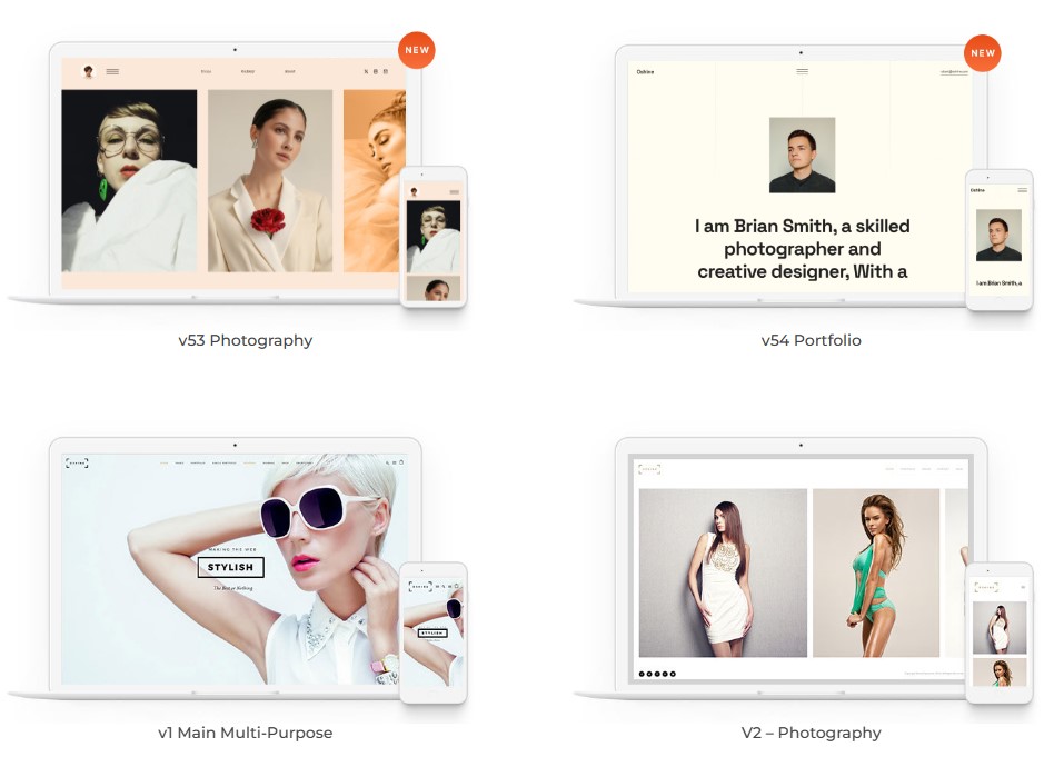 Choose from premade themes in Oshine