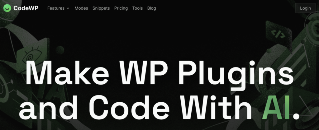 CodeWP homepage.
