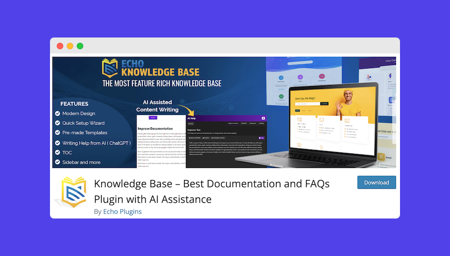 Echo knowledge base plugin page. 