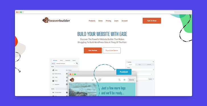 Beaver Builder homepage