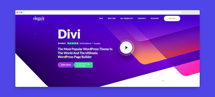 Divi homepage