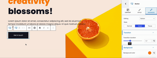 Color transition hover effects