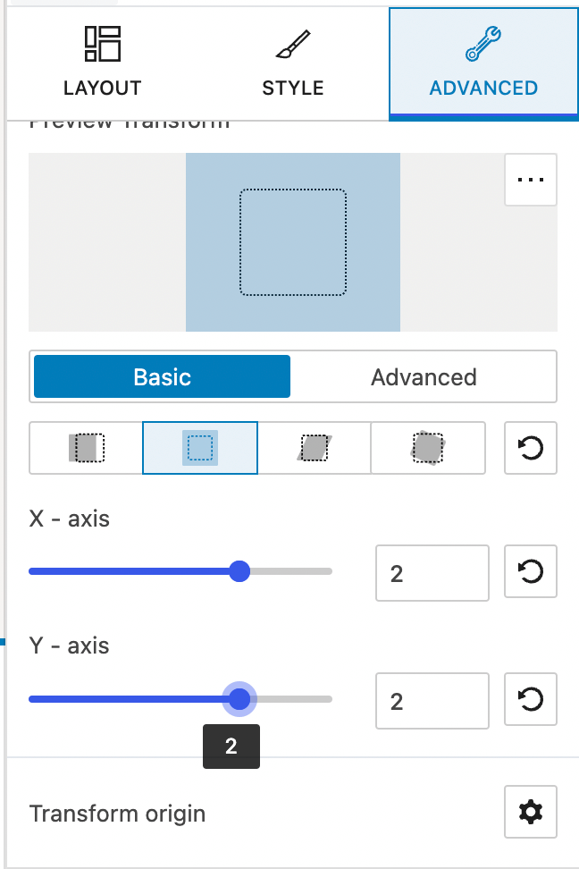 Kubio editor hover settings